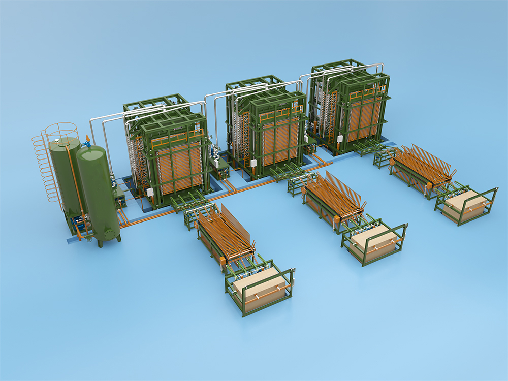 30 camadas Pressione Hot Plywood Hot Press 一拖三 （26)