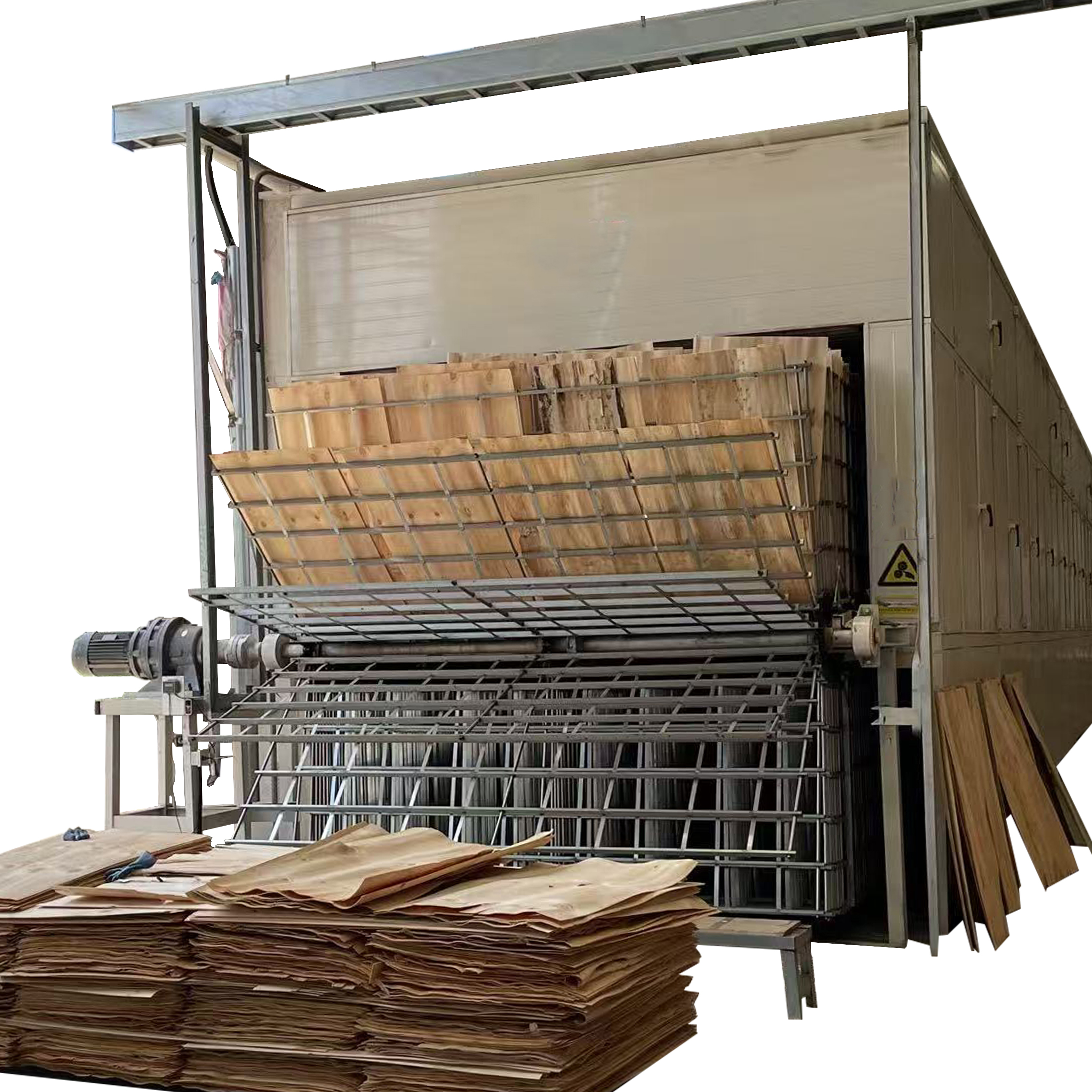 Máquina automática de secagem de folheado de madeira para produção de madeira compensada